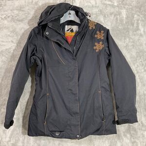 Polar Edge GOLD SERIES Snowboard Hooded Ski Jacket women’s S  Black/ Gold